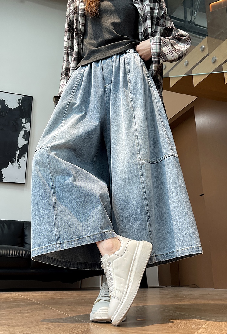 High waist pure cotton spring and autumn pants for women