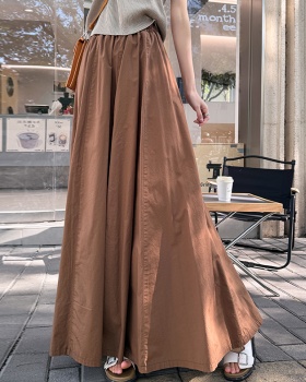 Pinched waist skirt spring long skirt for women