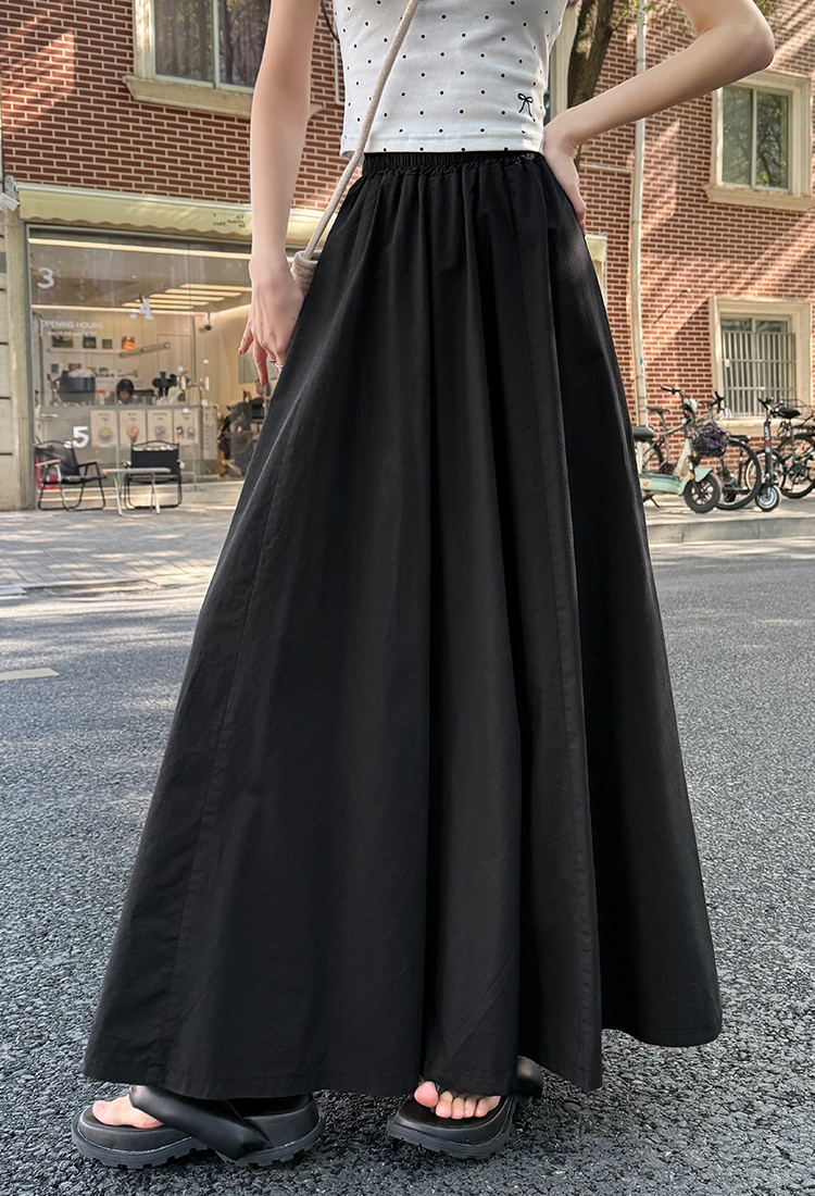 Pinched waist skirt spring long skirt for women