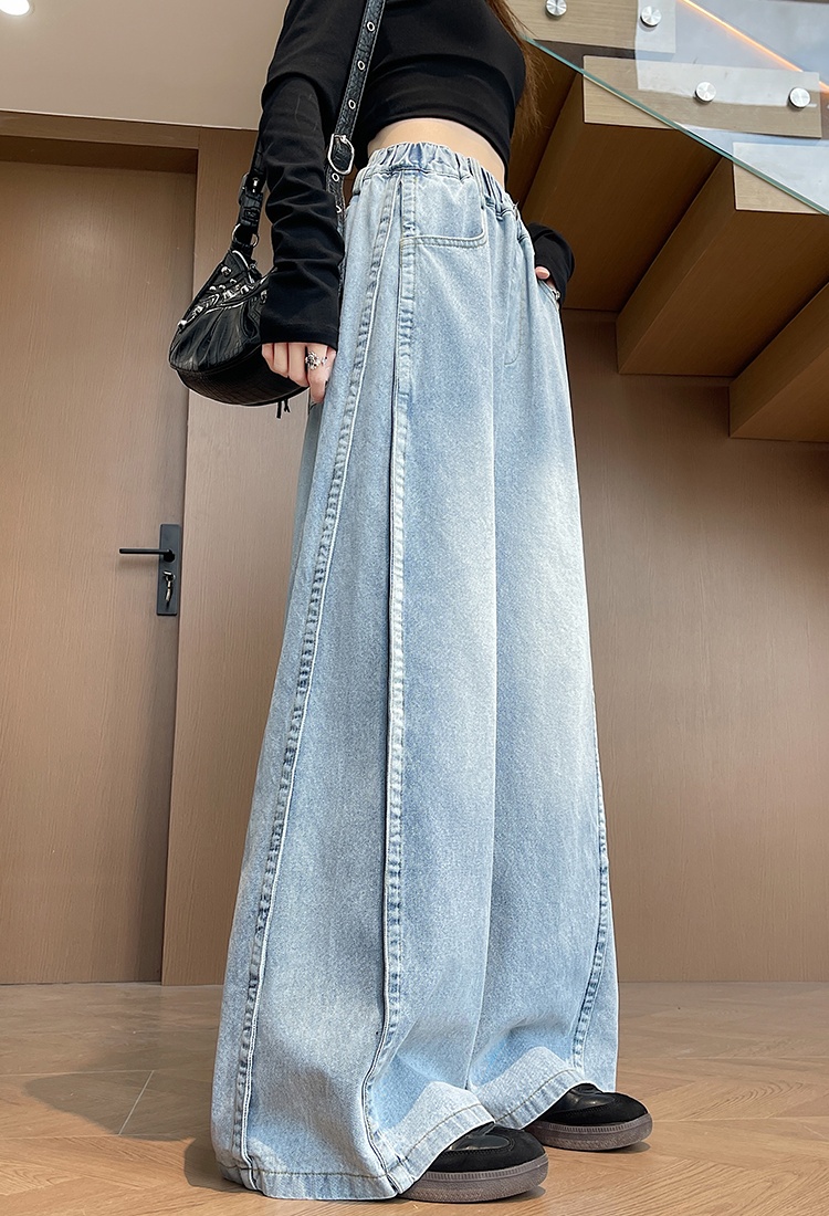 Casual wide leg pants straight long pants for women