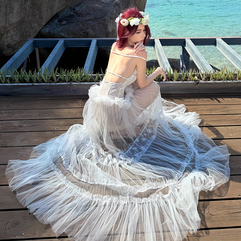 Halter lady printing dress