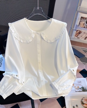 Korean style student tops long sleeve shirt for women