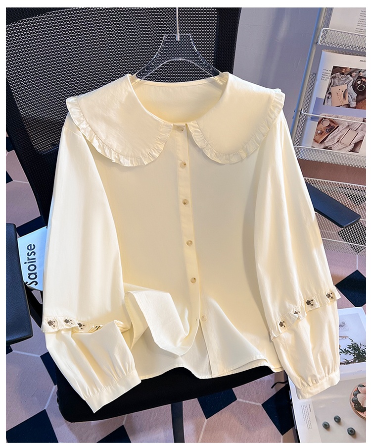 Korean style student tops long sleeve shirt for women