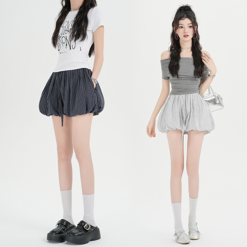 Bud Casual drawstring all-match shorts for women