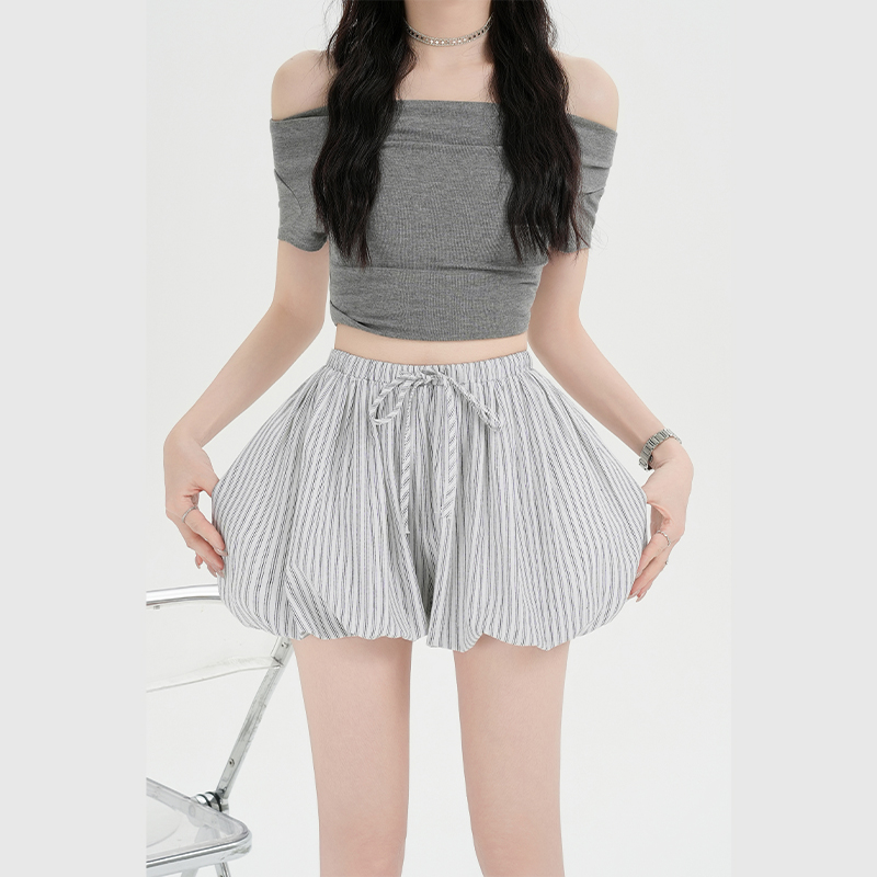 Bud Casual drawstring all-match shorts for women