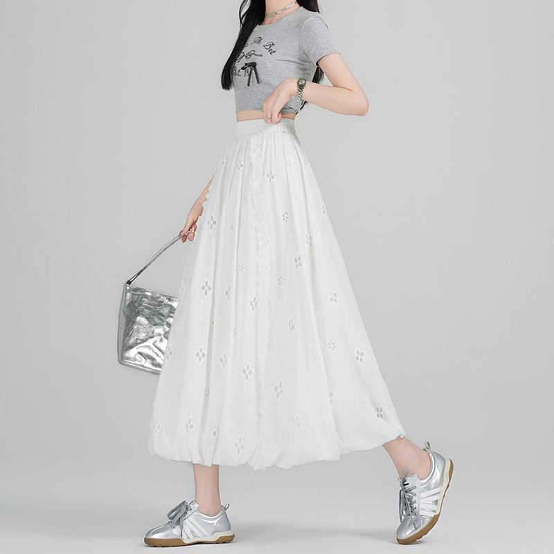 A-line loose bud skirt high waist skirt for women