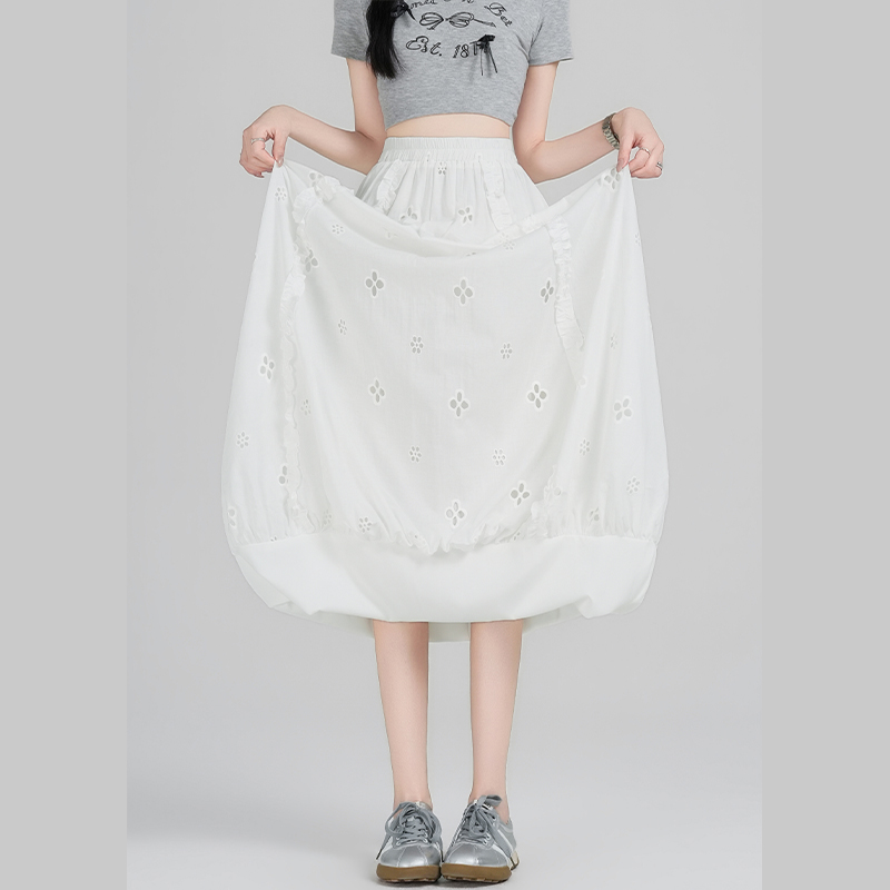 A-line loose bud skirt high waist skirt for women