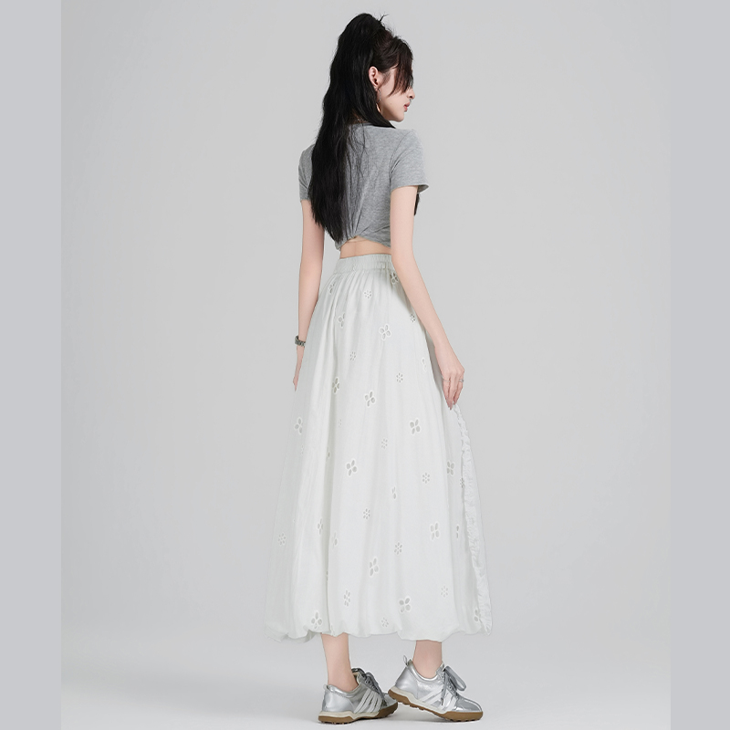 A-line loose bud skirt high waist skirt for women
