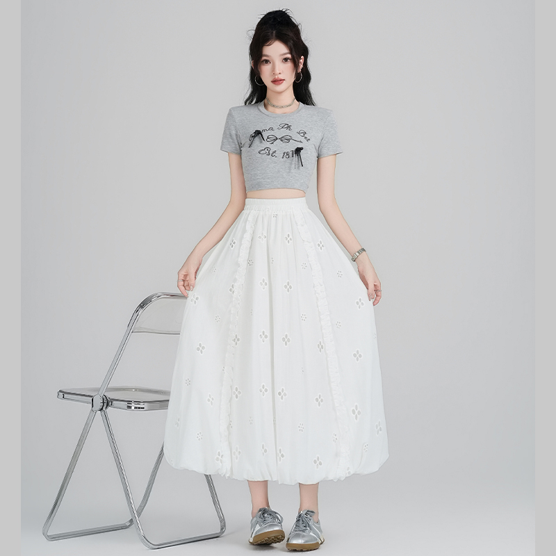 A-line loose bud skirt high waist skirt for women