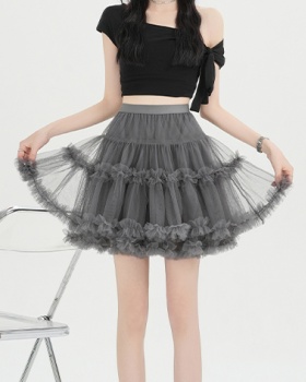 Thick and disorderly short skirt lined skirt for women