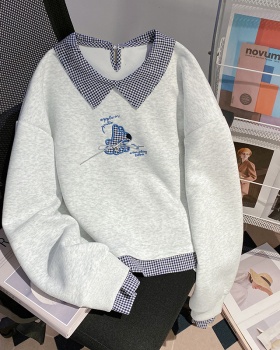 Spring and autumn thin hoodie loose tops for women