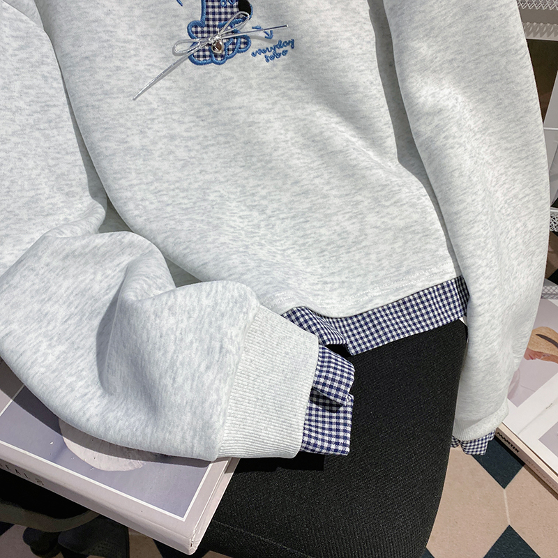 Spring and autumn thin hoodie loose tops for women