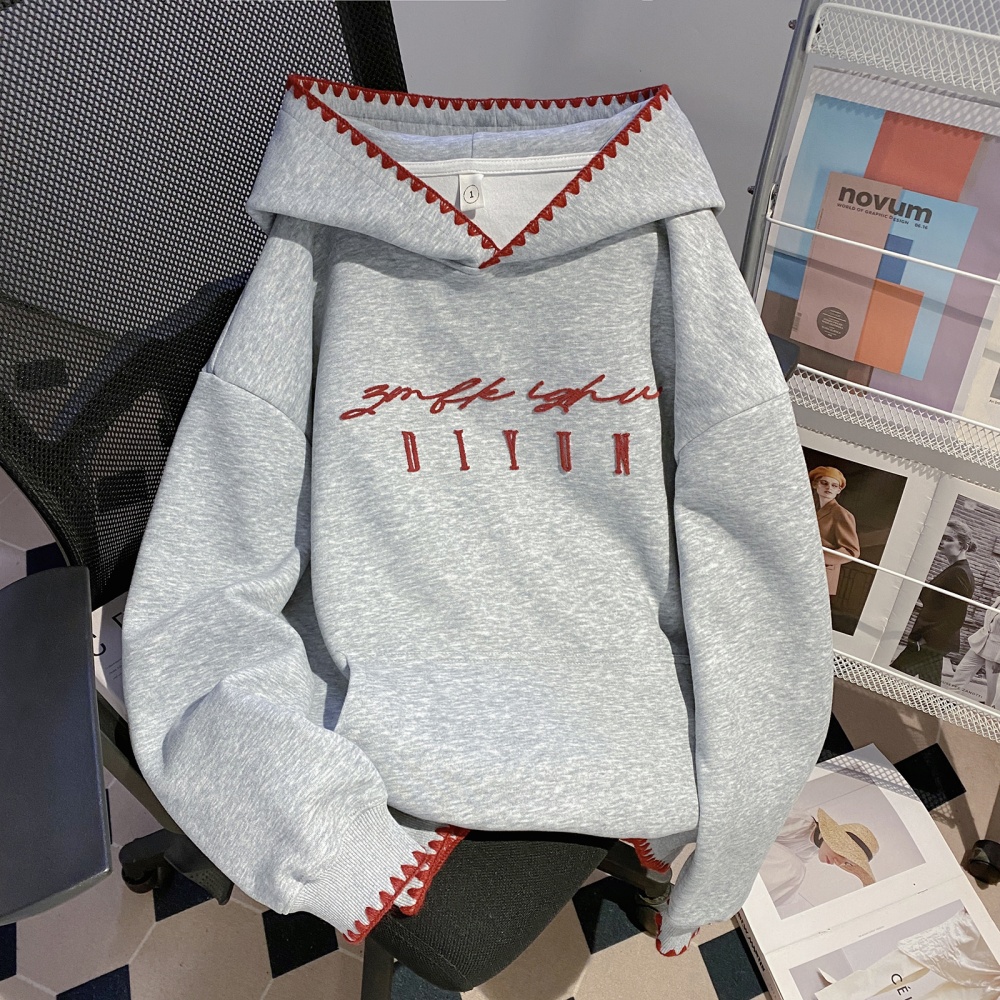 Spring and autumn loose hoodie large yard tops for women