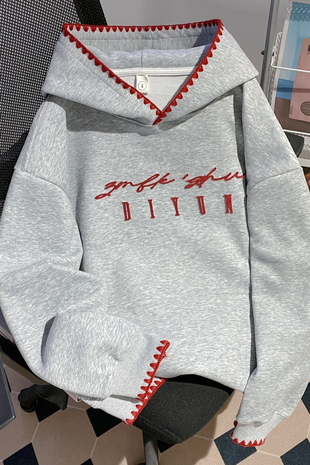 Spring and autumn loose hoodie large yard tops for women