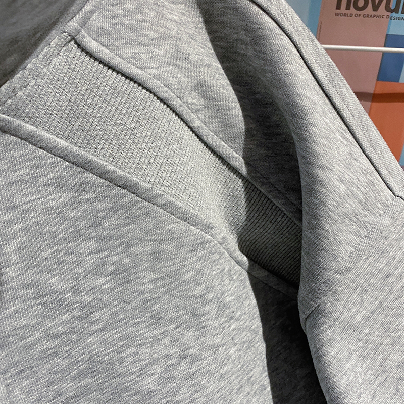 Loose thin couples hoodie splice zip American style tops