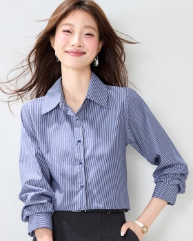 Long sleeve tops all-match shirt for women