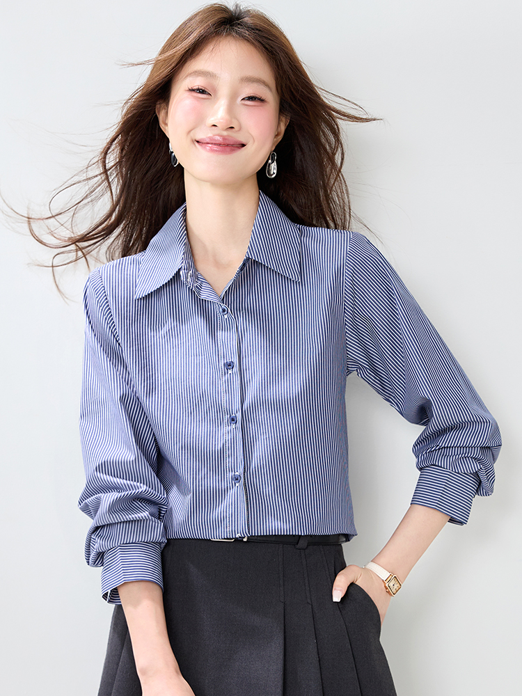 Long sleeve tops all-match shirt for women