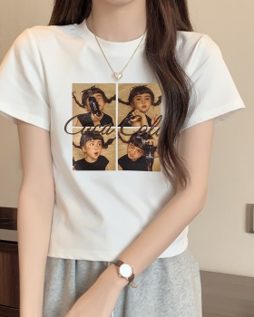 Printing tops Western style T-shirt for women