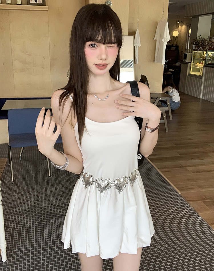 Bud dress pinched waist T-back for women