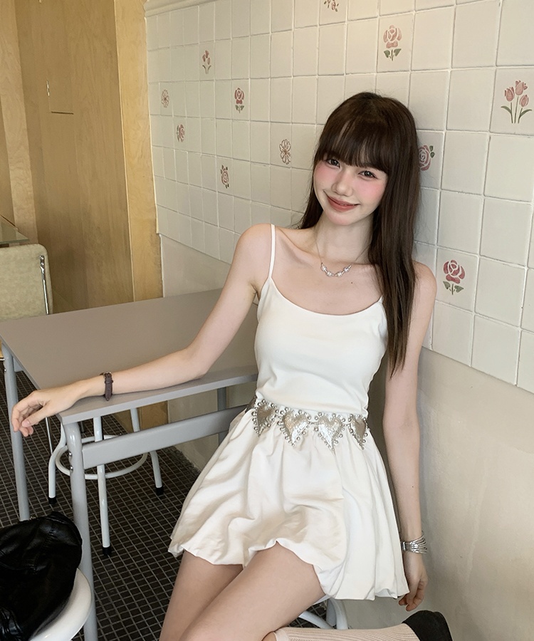 Bud dress pinched waist T-back for women