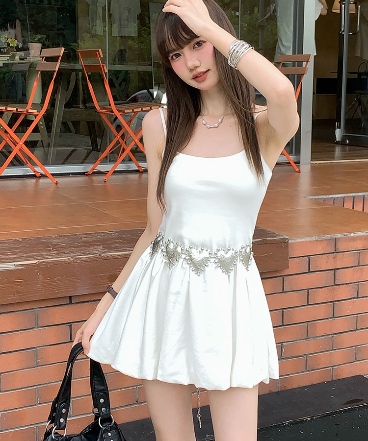 Bud dress pinched waist T-back for women