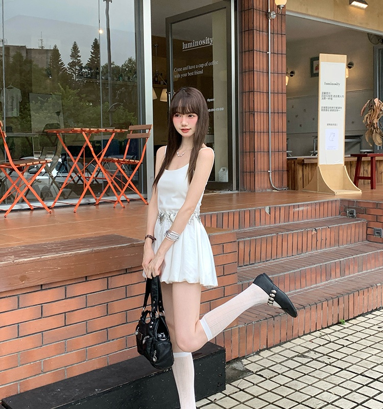 Bud dress pinched waist T-back for women