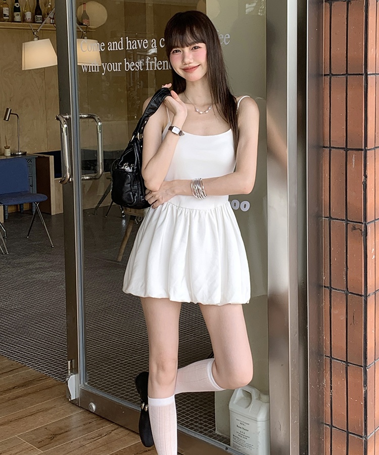 Bud dress pinched waist T-back for women