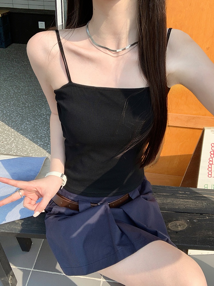 Slim enticement spring tops beauty back short vest for women