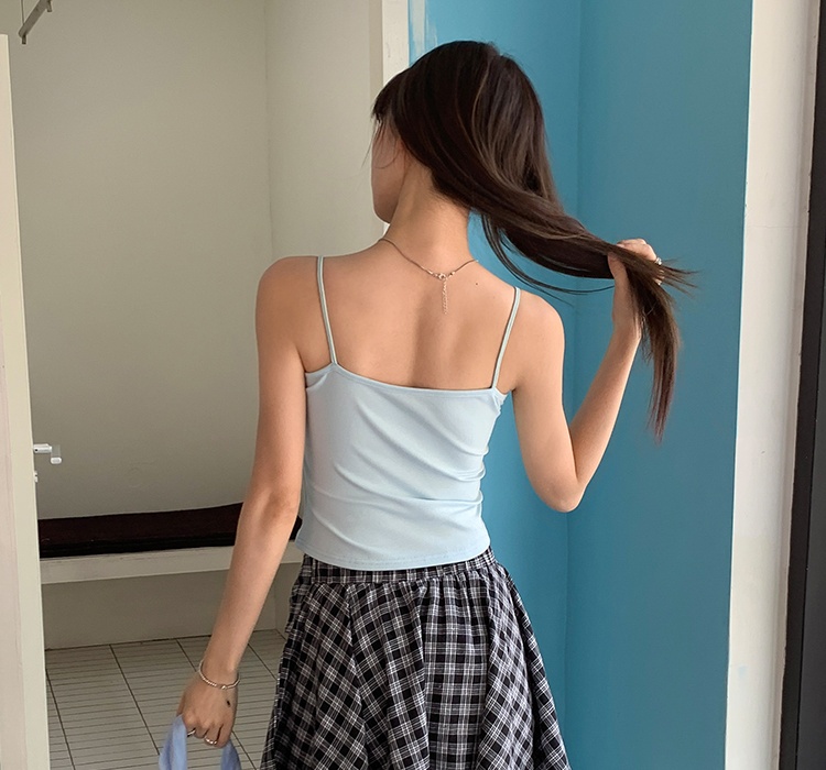 Slim enticement spring tops beauty back short vest for women