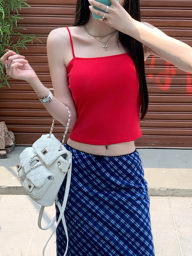 Slim enticement spring tops beauty back short vest for women