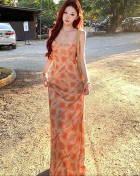 Ink France style beach dress travel vacation dress