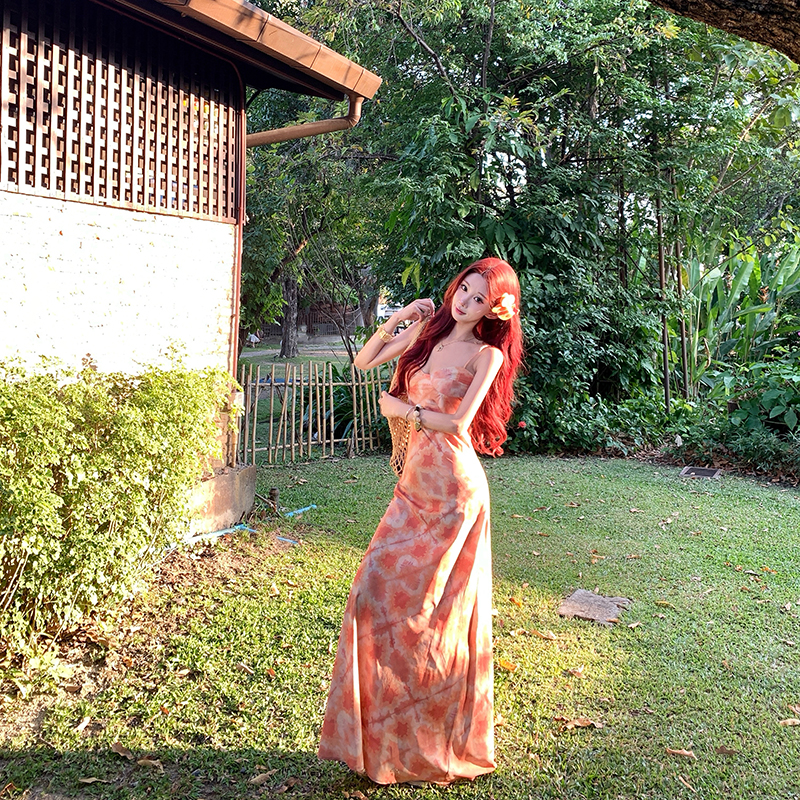 Ink France style beach dress travel vacation dress