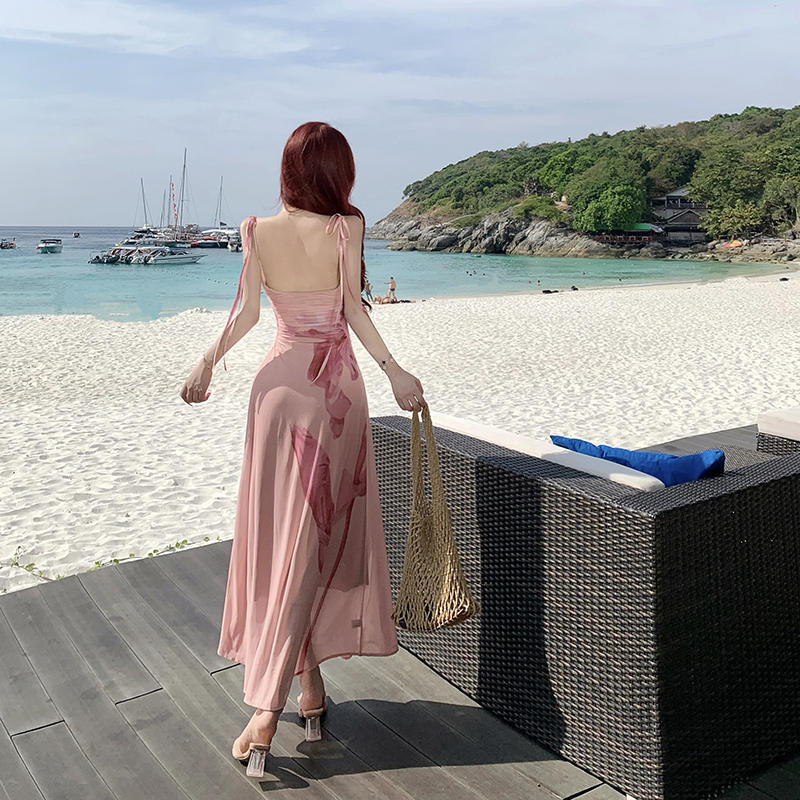 Fold sling colors slim elasticity strapless gauze dress