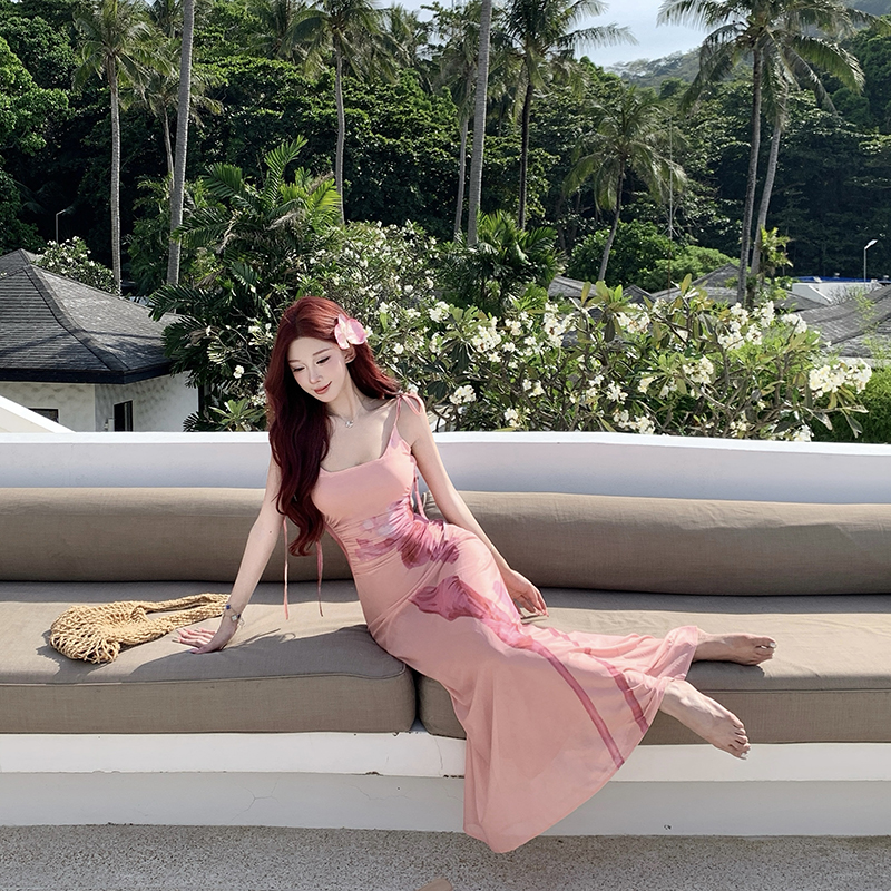 Fold sling colors slim elasticity strapless gauze dress