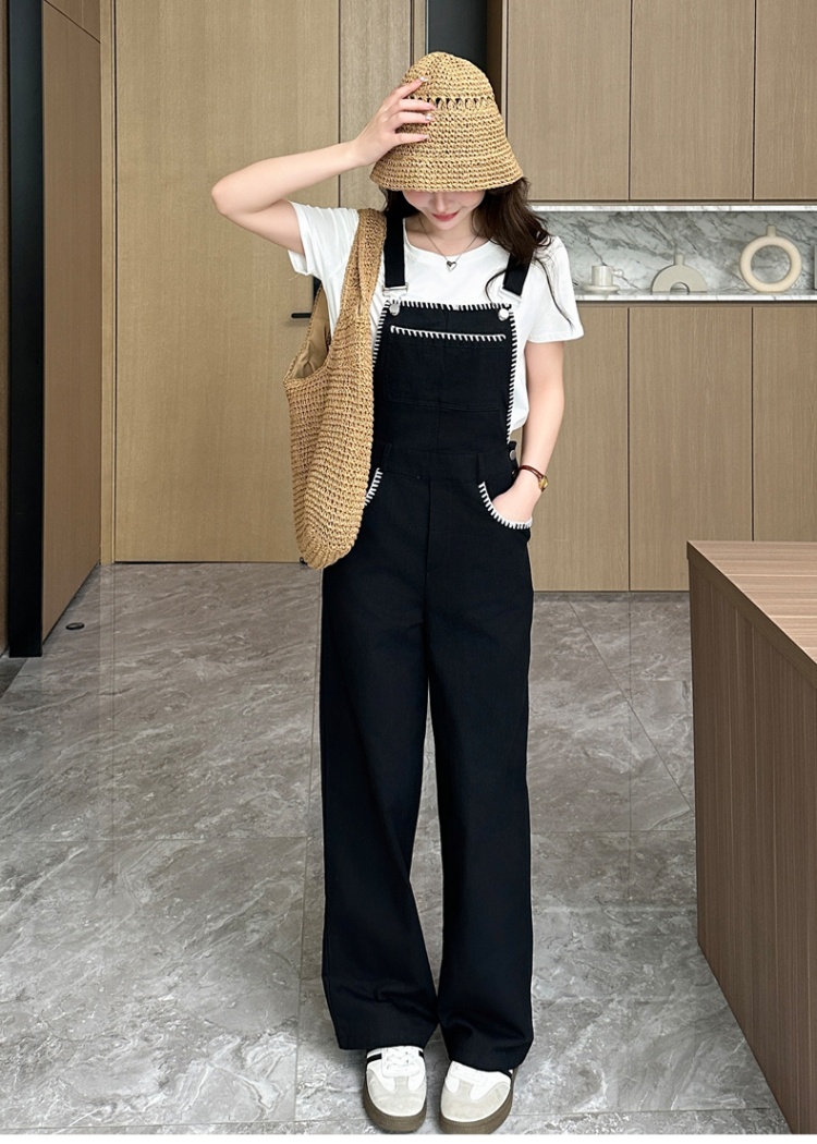 Niche bib pants spring and summer long pants for women