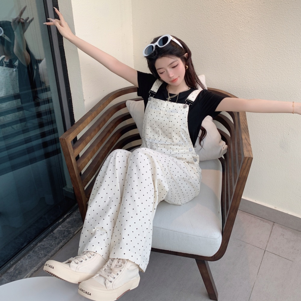 Korean style loose show young bib pants lazy maiden jumpsuit