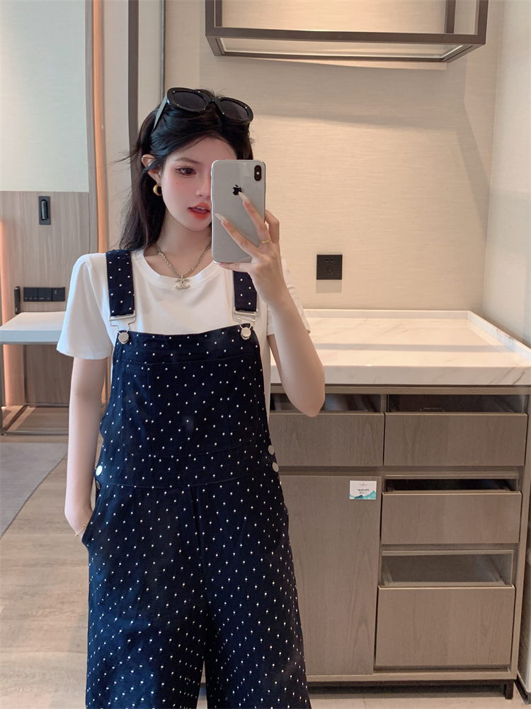 Korean style loose show young bib pants lazy maiden jumpsuit