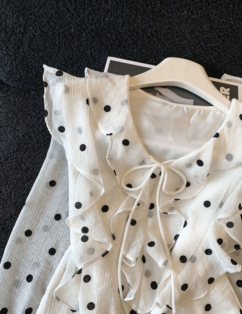 Lotus leaf edges tops temperament shirt for women