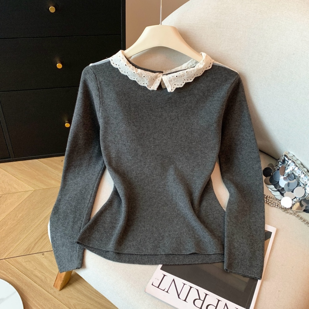 Winter lace tops inside the ride sweater for women