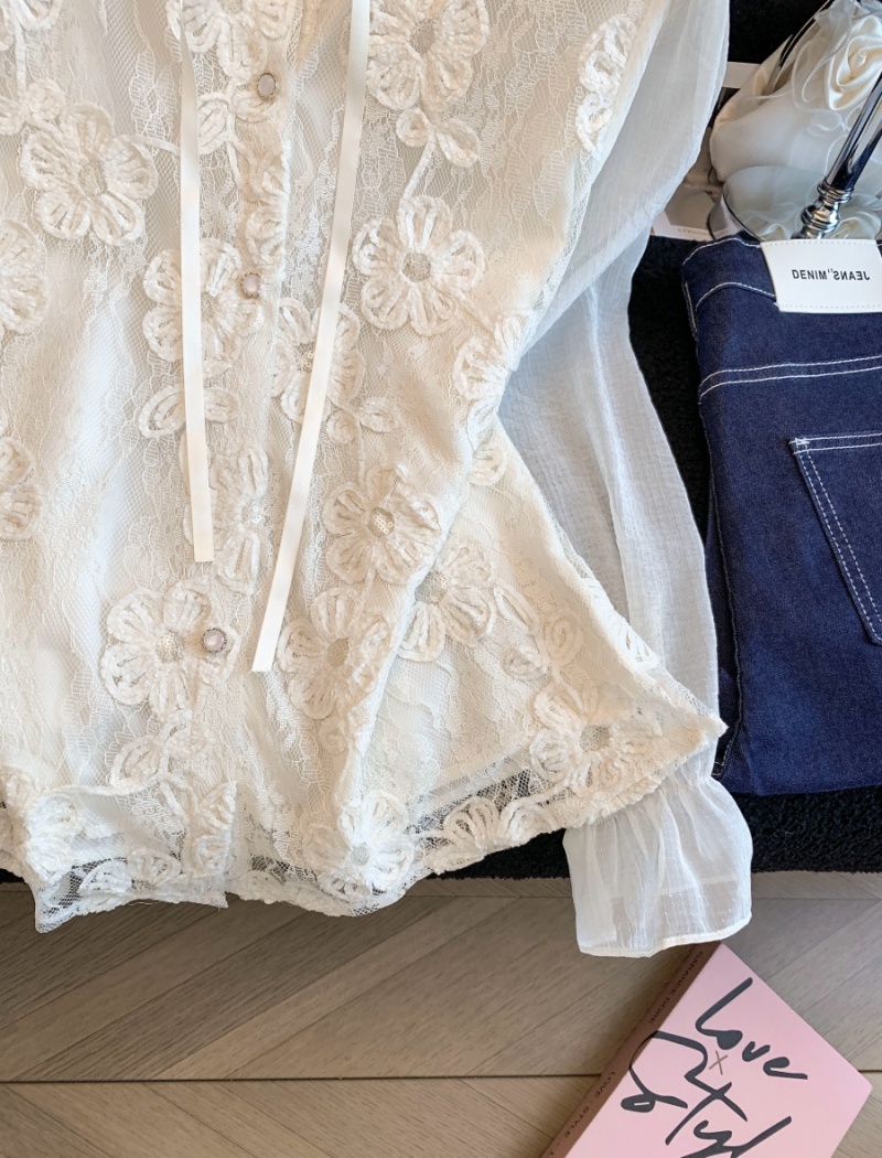 Inside the ride shirt lace tops for women