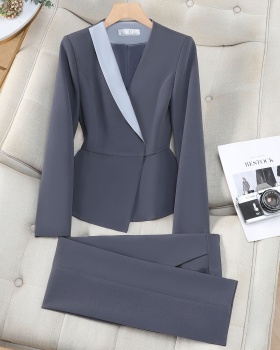 Spring and autumn business suit pants a set for women