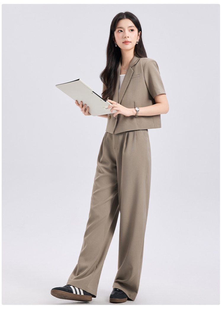 Thin profession pants summer coat 2pcs set for women