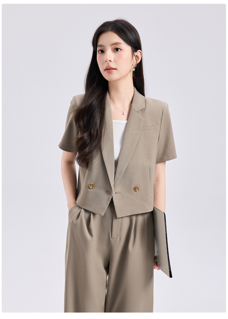 Thin profession pants summer coat 2pcs set for women