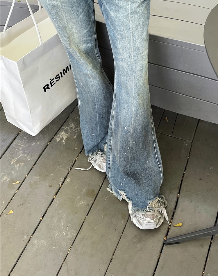 Retro loose long pants Casual jeans for women