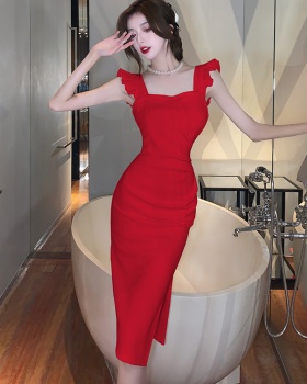 Ladies summer dress France style strap dress for women