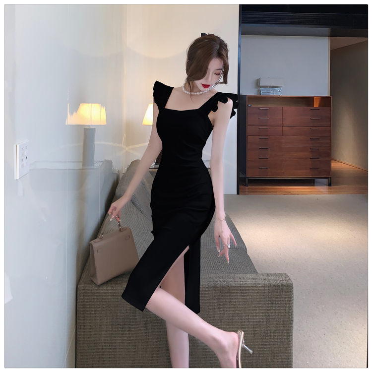 Ladies summer dress France style strap dress for women