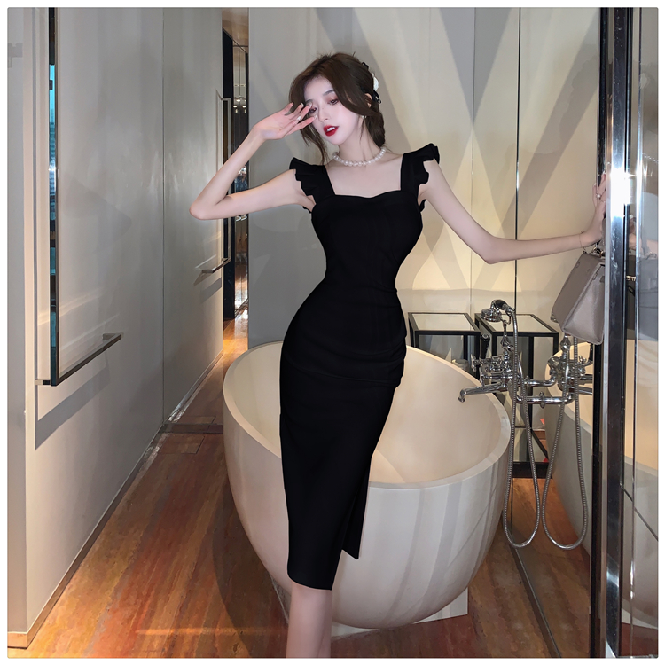 Ladies summer dress France style strap dress for women