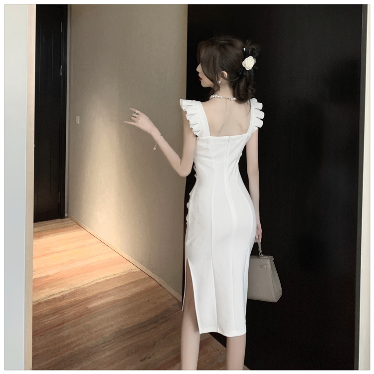 Ladies summer dress France style strap dress for women