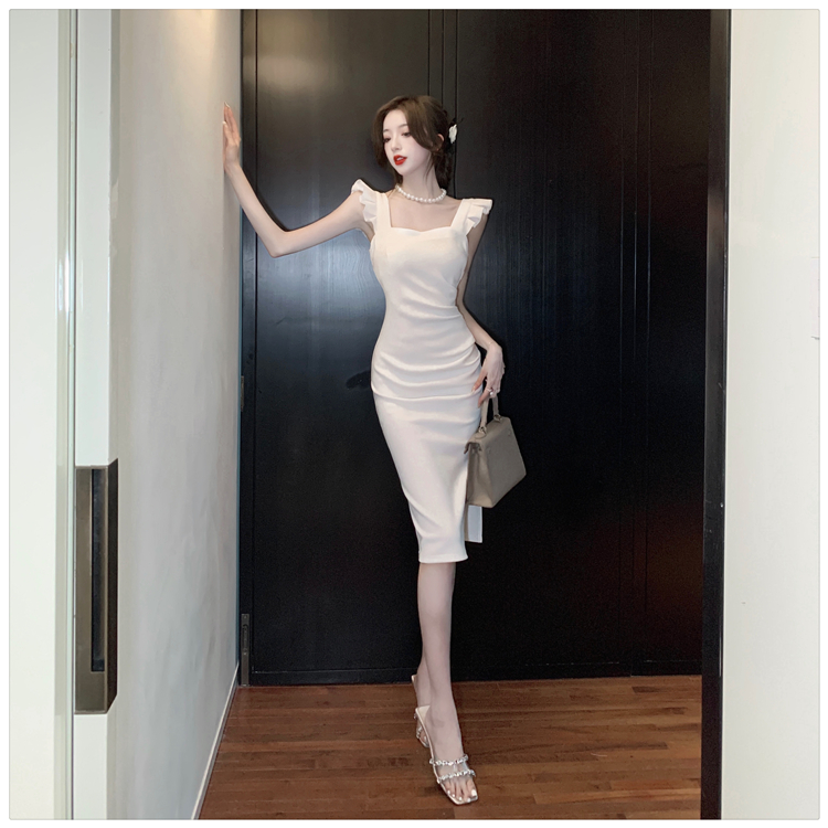 Ladies summer dress France style strap dress for women