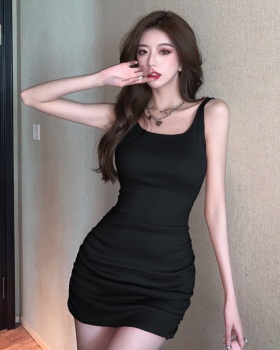 Enticement pink sleeveless dress summer sling dress for women